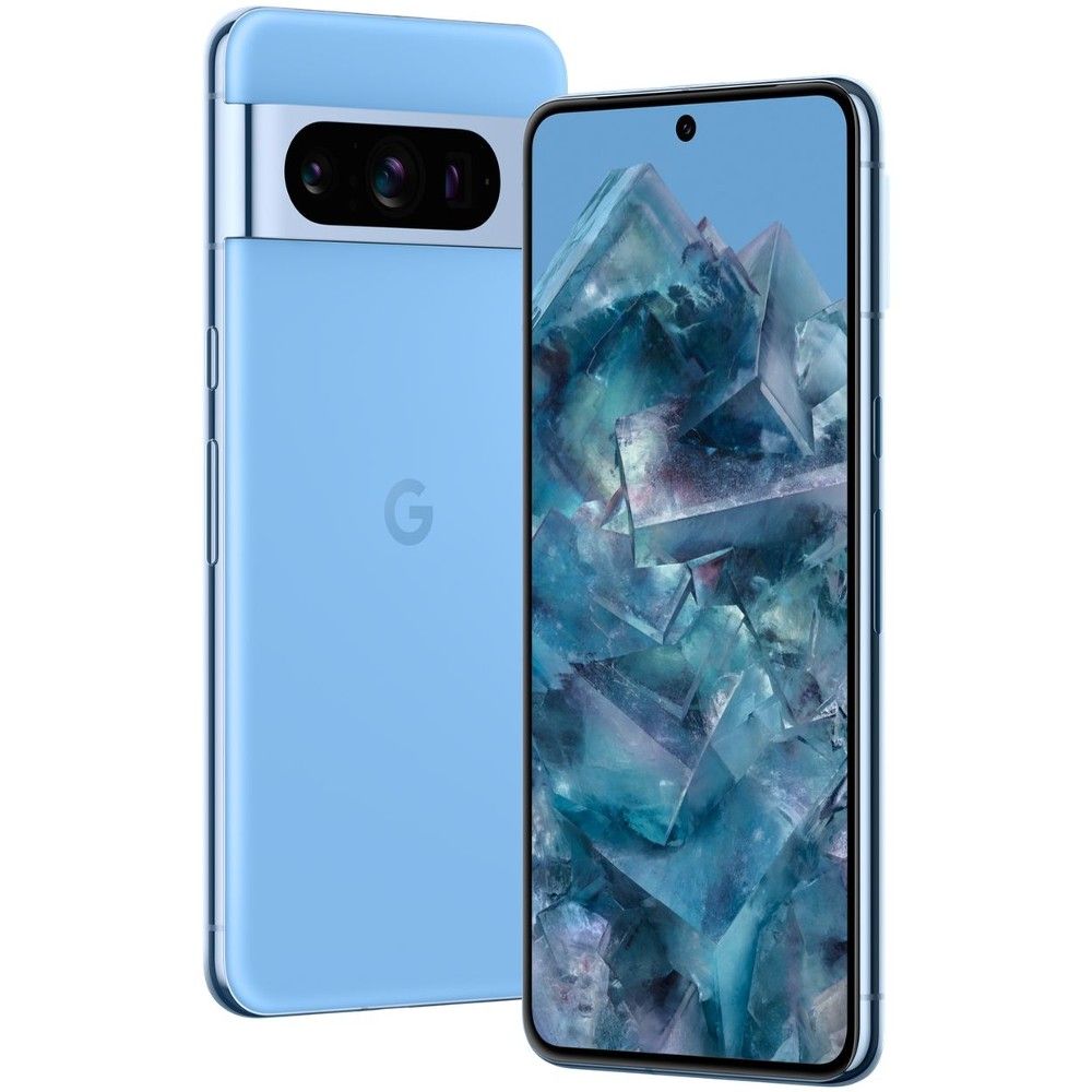 Google Pixel 8 Pro in the Bay, front and back views