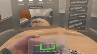 Barcode scanning with Apple Vision Pro