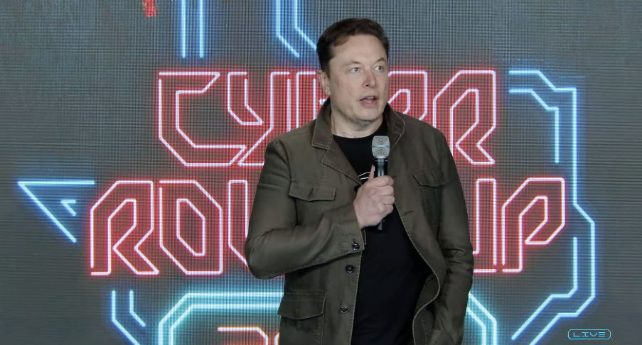 Elon Musk at Tesla's 2024 Shareholders' Meeting in Austin, Texas.  (credit: Tesla YouTube stream)